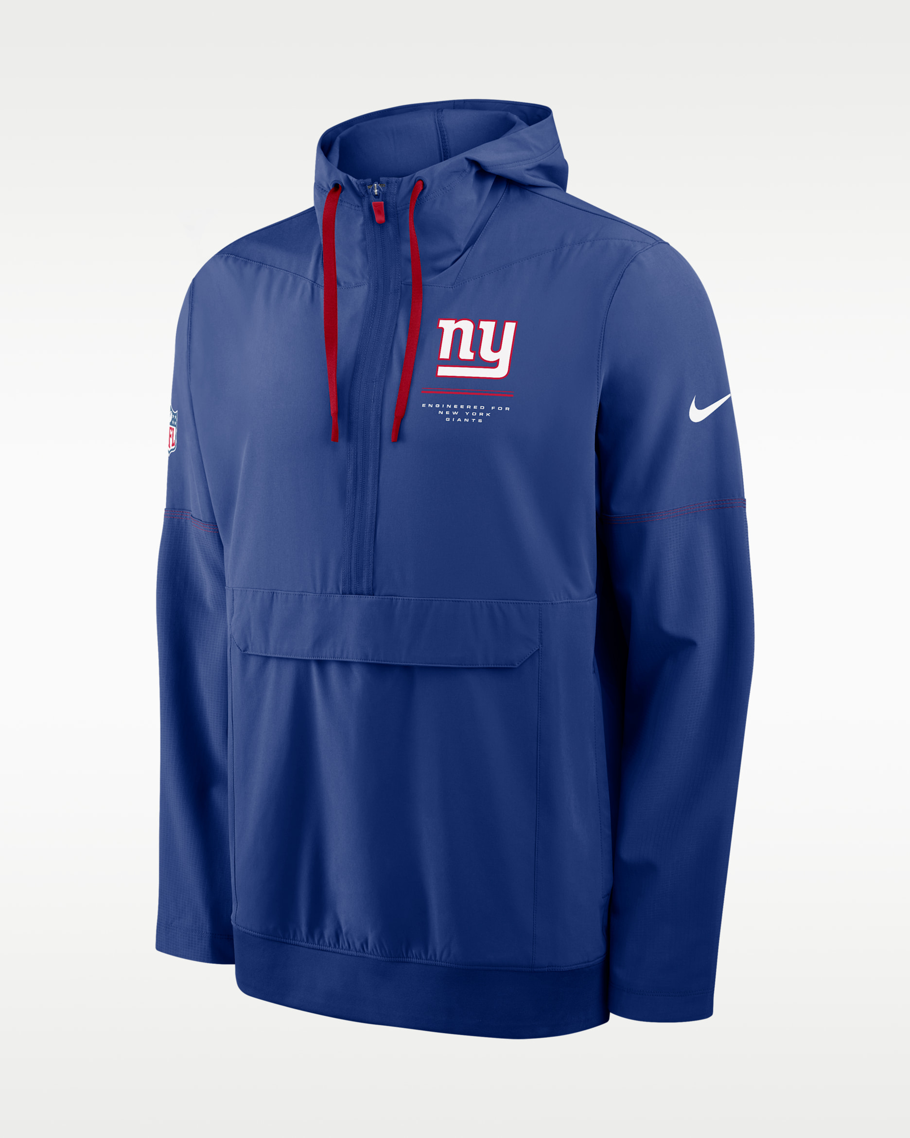 New York Giants Sideline Anorak Men's Nike NFL 1/2-Zip Hooded